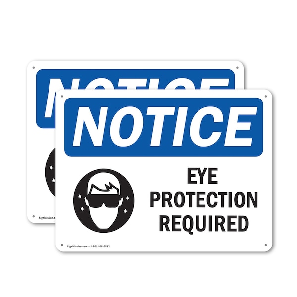 Signmission 7 in Height, 10 in Width, Aluminum, Rectangle OS-2PACK-NS-A-710-L-12338 - main